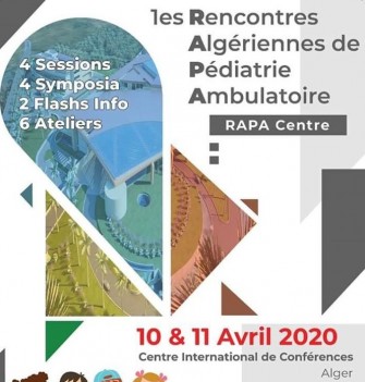 Premières rencontres Algérienne de Pédiatrie Ambulatoire Rapa-10 et 11 avril 2020-CIC-