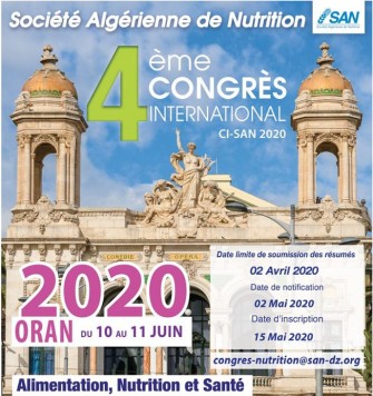4ème Congrès International CI-SAN-du 10 au 11 juin 2020, Oran